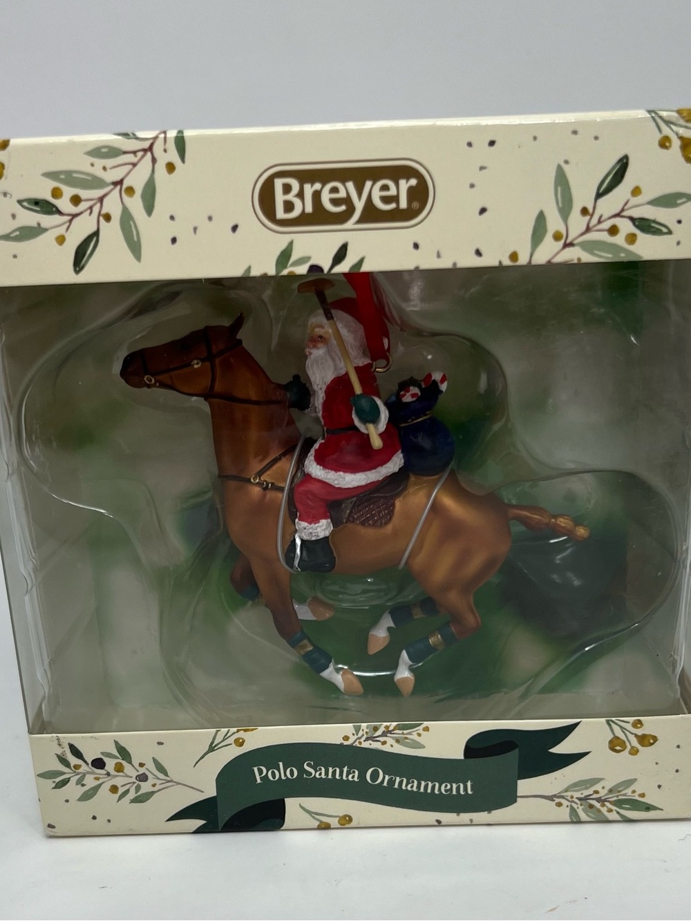 BREYER Horse Pony  Santa Polo Ornament #700689 [-] New In Box Christmas Holiday